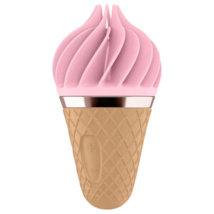 Satisfyer Sweet Treat - akumulátorový rotační vibrátor na klitoris (růžovo-hnědý)